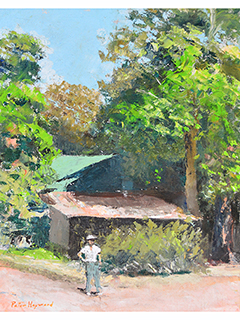 Shack with Figure by Peter  Hayward (1905-1993)