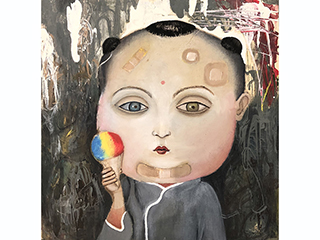 Rainbow #6 - Tryptych by Kathy Chang