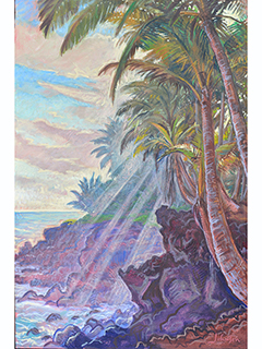 Evening At Kaueleau Kai (Mile marker #17) by Arthur Johnsen (1952-2015)