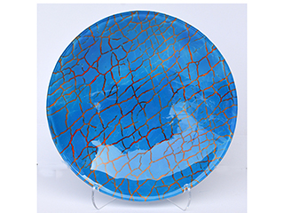 Blue Fissured Bowl by Terry Savage