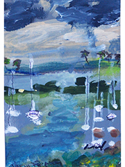 Harbor with Boats III by Carin Rapson