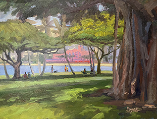 Waikiki Shade with a View by Lynne Boyer